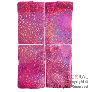 CORTINA DE CUADROS METALIZADA HOLOGRAFICA FUCSIA LASER 2 MT X 1MT x 1